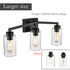 Bernina Industrial Black Bathroom Vanity Light Sconce 3-Light